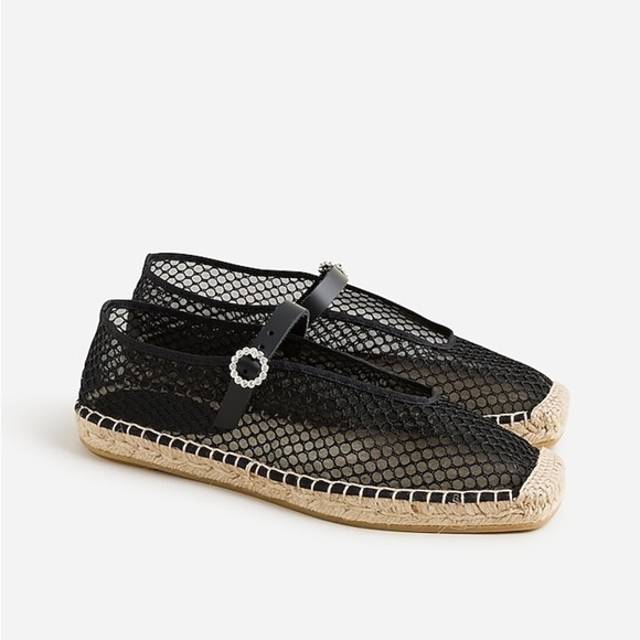 J Crew Made-in-Spain Mary Jane espadrilles in mesh CA014 - Picture 1 of 3